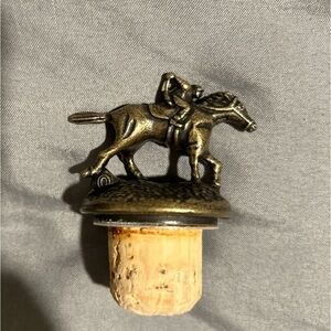 Blanton's Single Barrel Bourbon Whiskey Horse & Jockey Cork Stopper Letter O